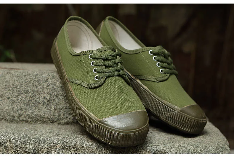 Men's Canvas Work Shoes Spring Autumn Lightweight Breathable Sneakers Yellow Rubber Sole Construction Site Labor Protection Farmland Training showcase 9