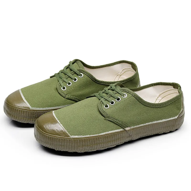 Men's Canvas Work Shoes Spring Autumn Lightweight Breathable Sneakers Yellow Rubber Sole Construction Site Labor Protection Farmland Training thumbnail 3