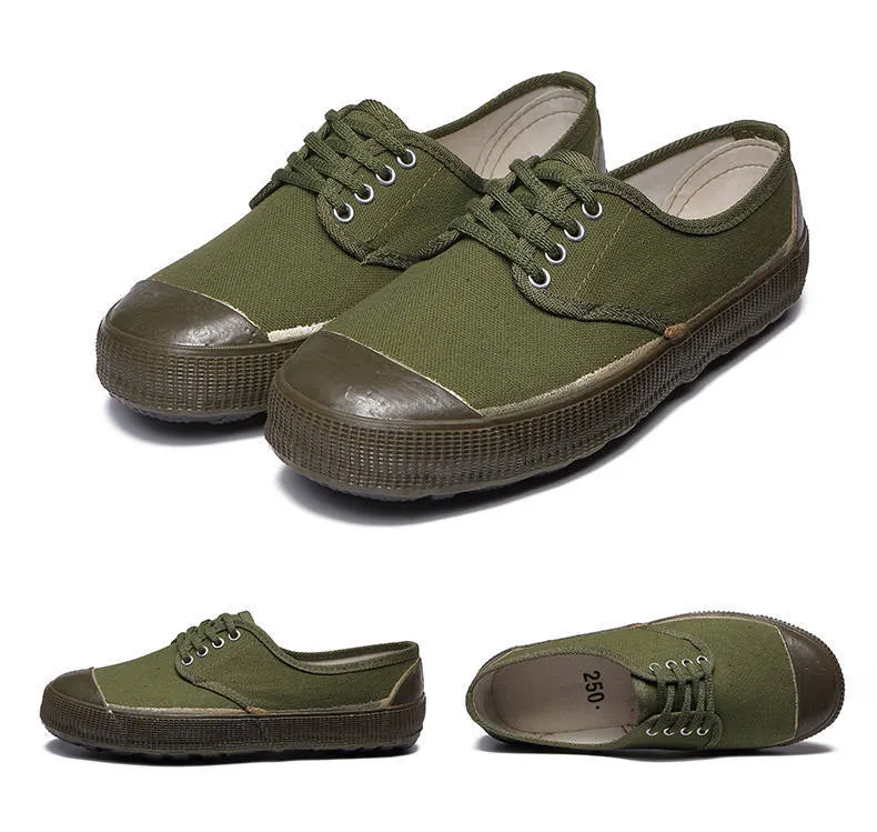 Men's Canvas Work Shoes Spring Autumn Lightweight Breathable Sneakers Yellow Rubber Sole Construction Site Labor Protection Farmland Training showcase 12