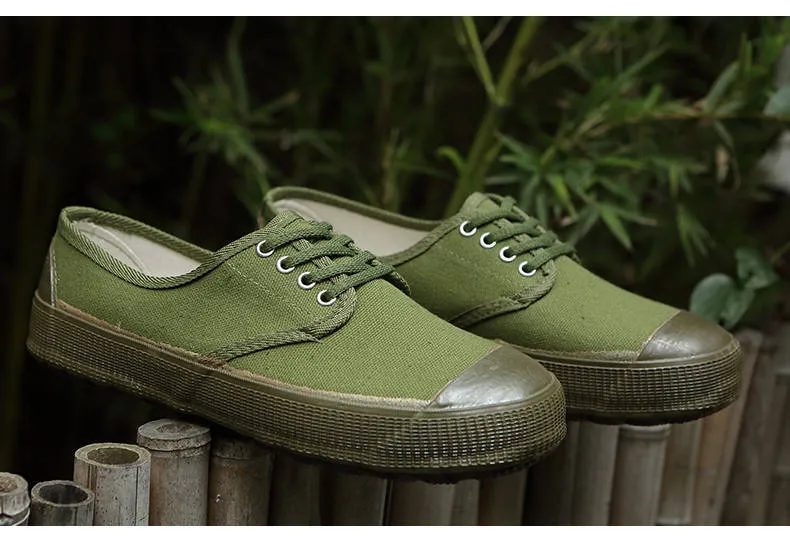 Men's Canvas Work Shoes Spring Autumn Lightweight Breathable Sneakers Yellow Rubber Sole Construction Site Labor Protection Farmland Training showcase 10