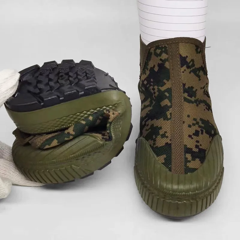 Men's Canvas Work Shoes Spring Autumn Lightweight Breathable Sneakers Yellow Rubber Sole Construction Site Labor Protection Farmland Training thumbnail 6