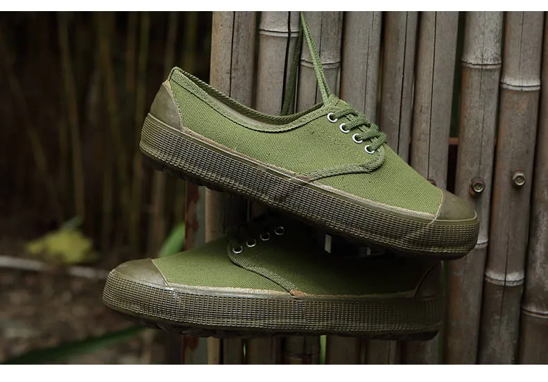 Men's Canvas Work Shoes Spring Autumn Lightweight Breathable Sneakers Yellow Rubber Sole Construction Site Labor Protection Farmland Training showcase 11