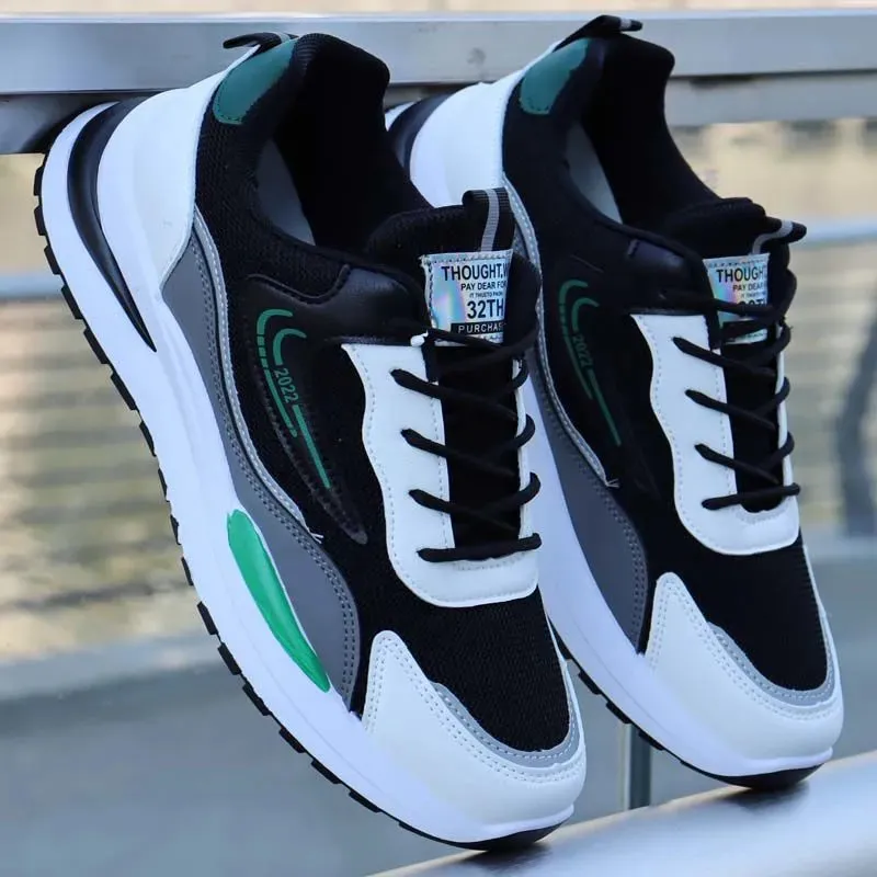 Men's Lightweight Mesh Running Shoes - Korean Style Fashion Casual Sneakers for Sports, Cross-Training, and Everyday Wear thumbnail 3