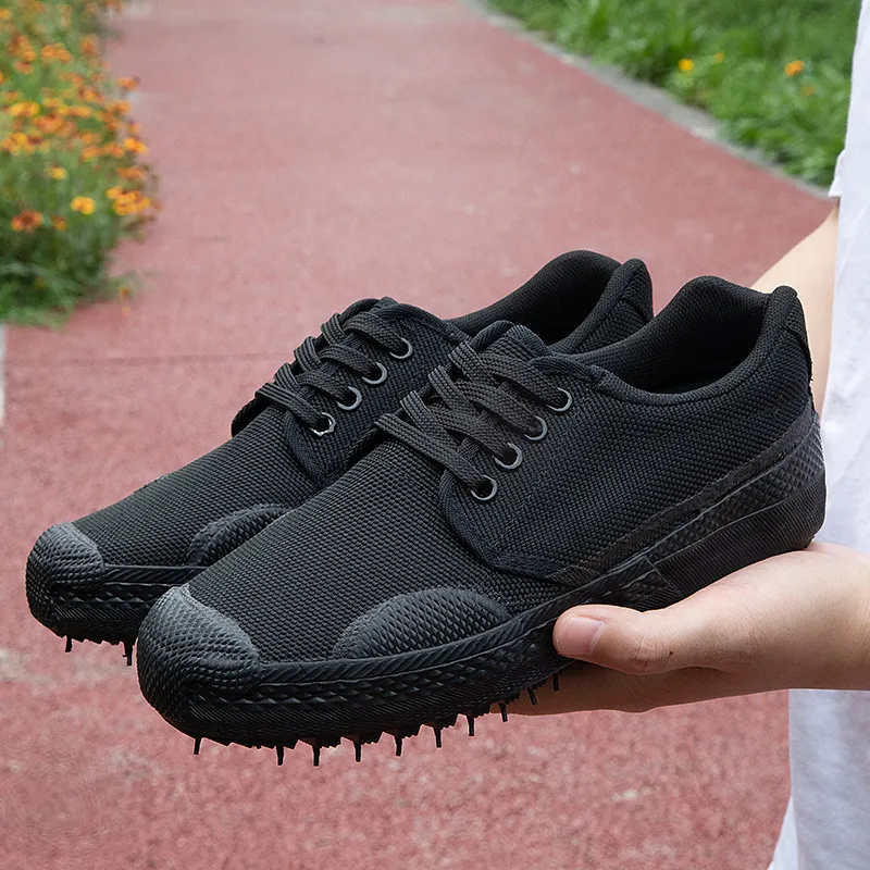 Men's Vulcanized Camouflage Training Shoes - Non-Slip, Wear-Resistant Rubber Sole, Breathable Low-Top Work & Military Shoes for Construction, Labor, and Outdoor Activities thumbnail 3