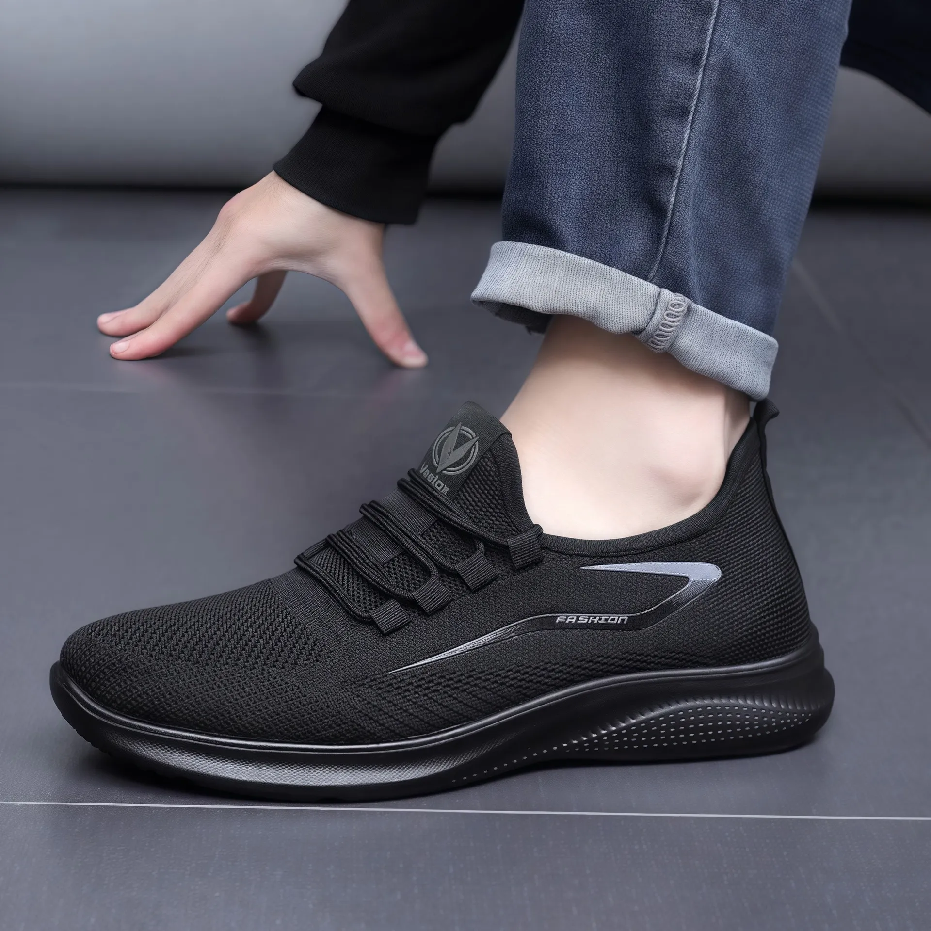 Men's Casual Shoes 2025: Breathable Korean Style Trendy Sports Shoes for Export - Polyurethane Cross-Border Wholesale thumbnail 3