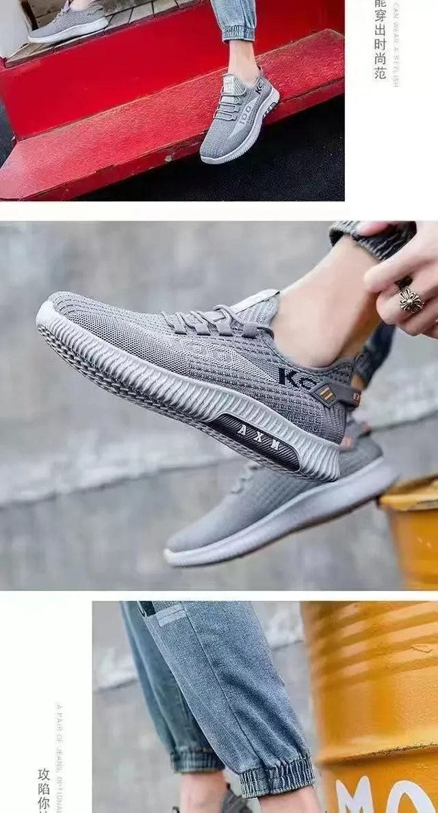 Men's Breathable Mesh Sports Shoes - Lightweight Casual Sneakers for Summer, Trendy Versatile Walking Shoes, Comfortable Drop Shipping Available showcase 3