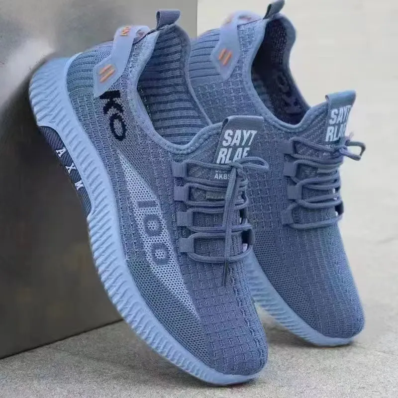 Men's Breathable Mesh Sports Shoes - Lightweight Casual Sneakers for Summer, Trendy Versatile Walking Shoes, Comfortable Drop Shipping Available thumbnail 4