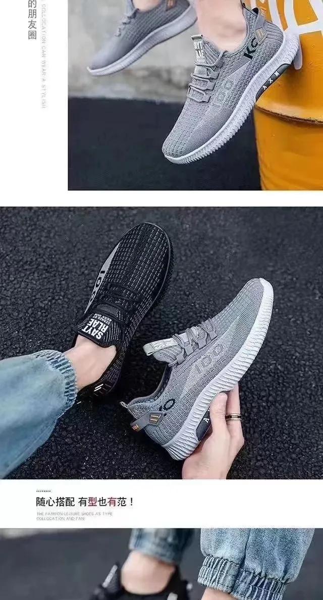 Men's Breathable Mesh Sports Shoes - Lightweight Casual Sneakers for Summer, Trendy Versatile Walking Shoes, Comfortable Drop Shipping Available showcase 6