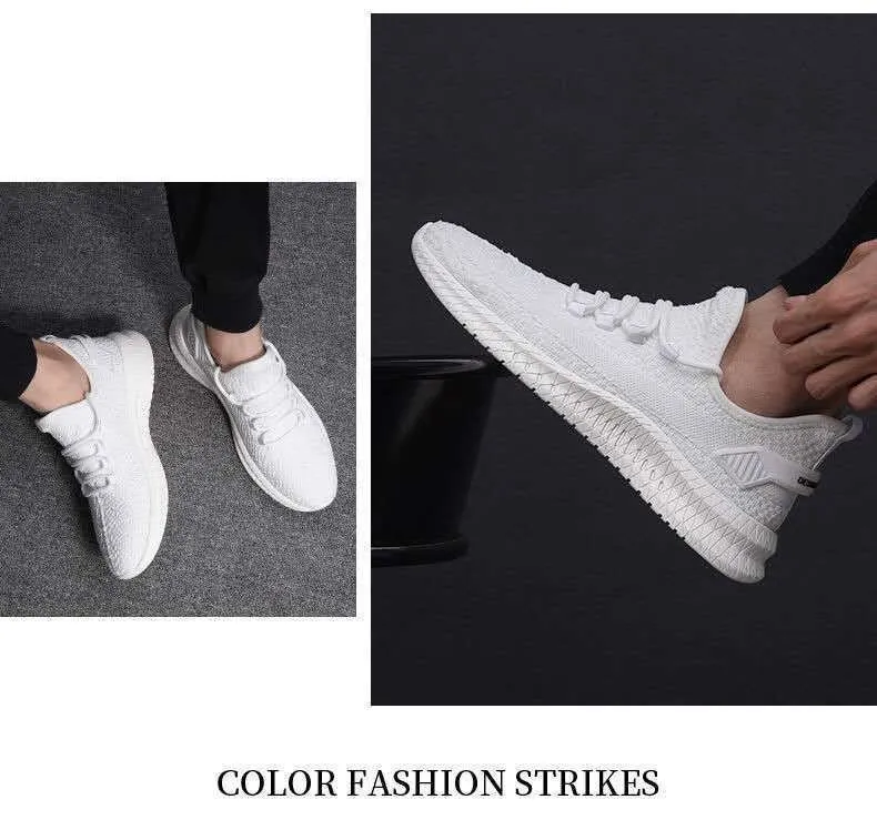 Men's Breathable Sneakers - Lightweight Fly Woven Fashion Shoes for Spring, Summer, and Autumn - Casual Trendy Joker Style showcase 10
