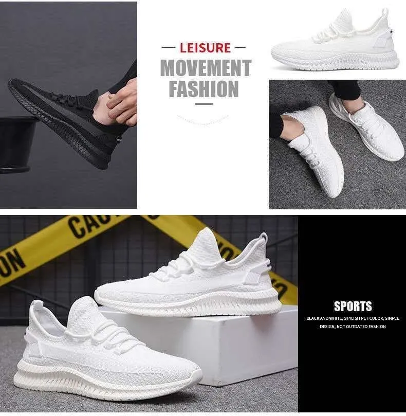 Men's Breathable Sneakers - Lightweight Fly Woven Fashion Shoes for Spring, Summer, and Autumn - Casual Trendy Joker Style showcase 2