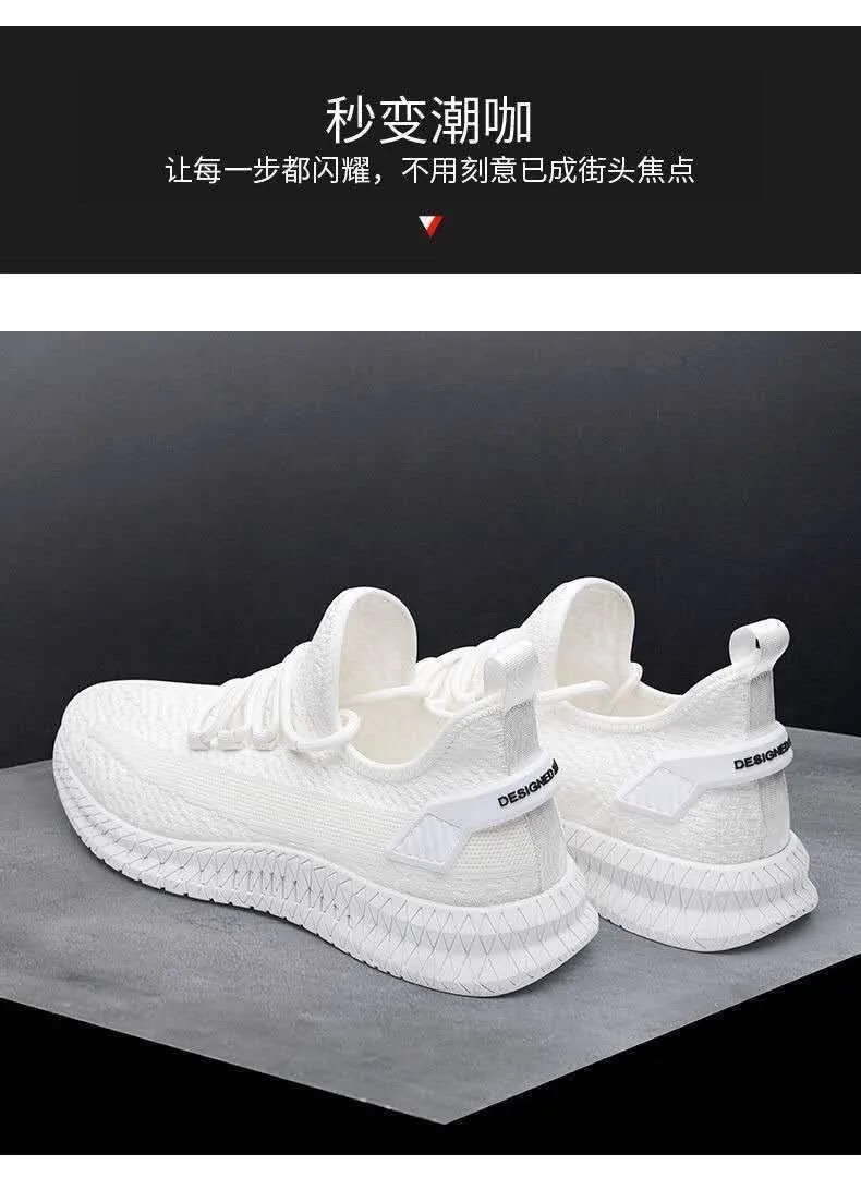 Men's Breathable Sneakers - Lightweight Fly Woven Fashion Shoes for Spring, Summer, and Autumn - Casual Trendy Joker Style showcase 7
