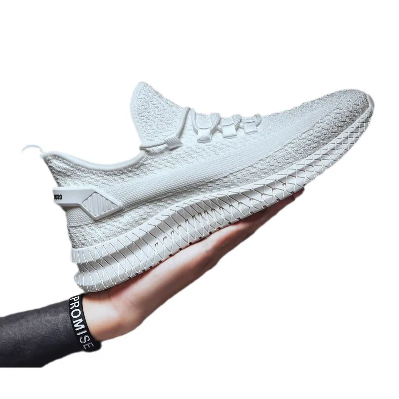 Men's Breathable Sneakers - Lightweight Fly Woven Fashion Shoes for Spring, Summer, and Autumn - Casual Trendy Joker Style thumbnail 5