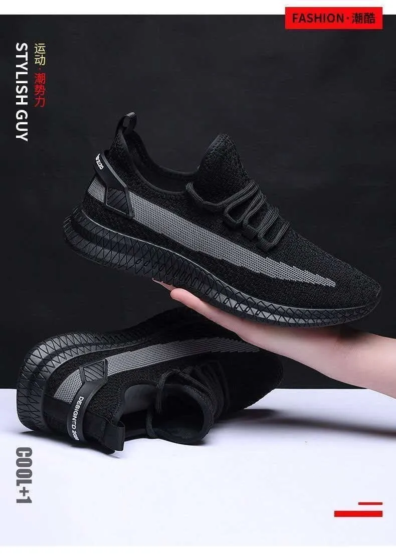 Men's Breathable Sneakers - Lightweight Fly Woven Fashion Shoes for Spring, Summer, and Autumn - Casual Trendy Joker Style showcase 12