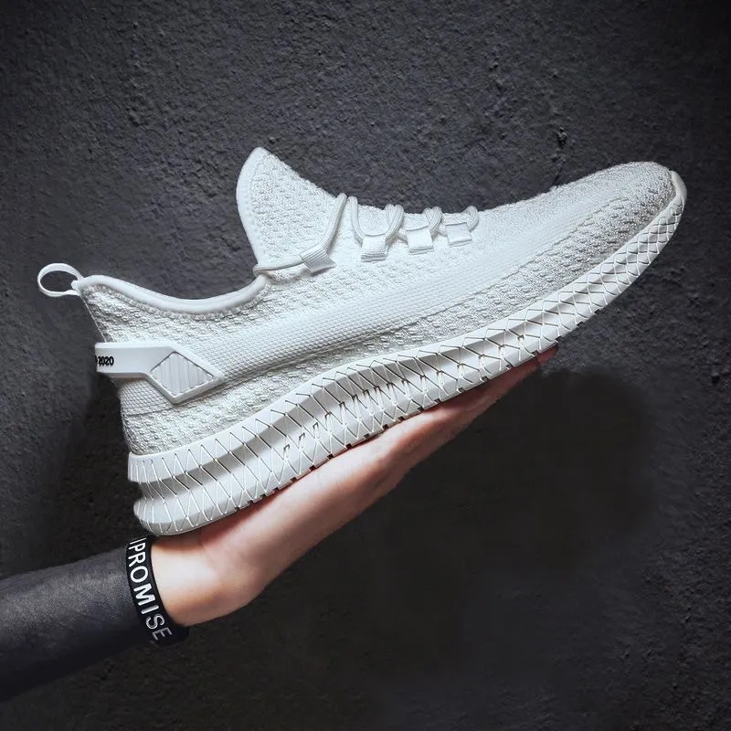 Men's Breathable Sneakers - Lightweight Fly Woven Fashion Shoes for Spring, Summer, and Autumn - Casual Trendy Joker Style thumbnail 7
