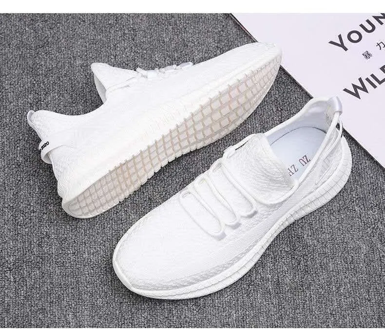 Men's Breathable Sneakers - Lightweight Fly Woven Fashion Shoes for Spring, Summer, and Autumn - Casual Trendy Joker Style showcase 8
