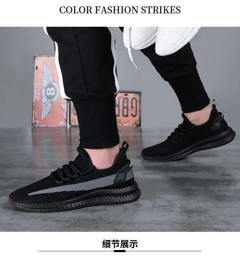 Men's Breathable Sneakers - Lightweight Fly Woven Fashion Shoes for Spring, Summer, and Autumn - Casual Trendy Joker Style showcase 14