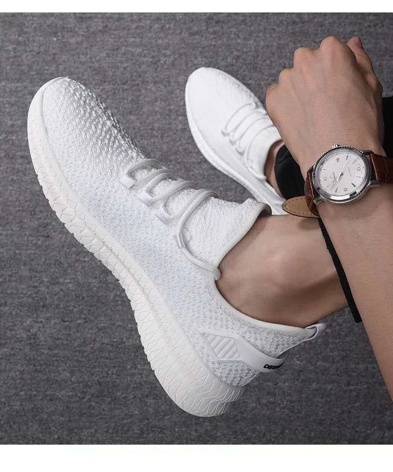 Men's Breathable Sneakers - Lightweight Fly Woven Fashion Shoes for Spring, Summer, and Autumn - Casual Trendy Joker Style showcase 9