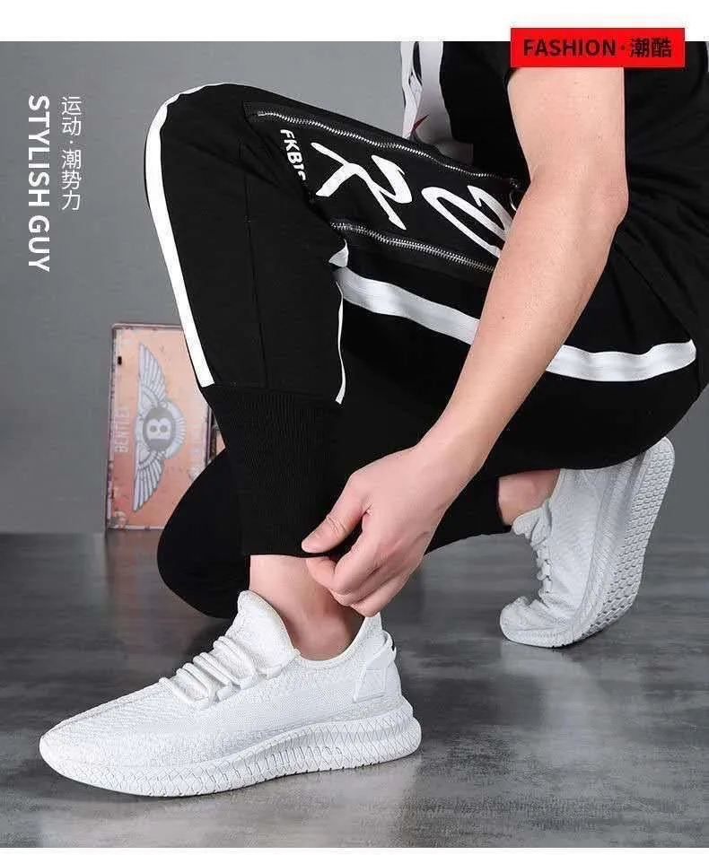 Men's Breathable Sneakers - Lightweight Fly Woven Fashion Shoes for Spring, Summer, and Autumn - Casual Trendy Joker Style showcase 11