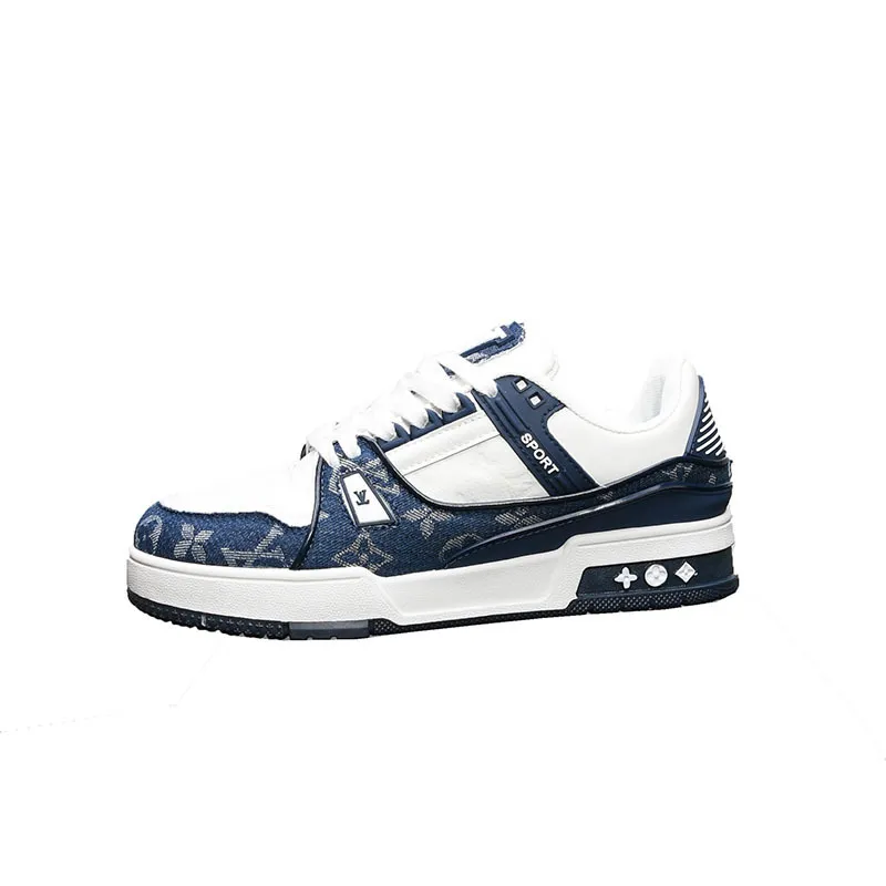 Men's and Women's Leather Panel Sneakers: Breathable, Versatile Casual Shoes with Thick Soles for Height Increase - Trendy Couple Sports Footwear thumbnail 5