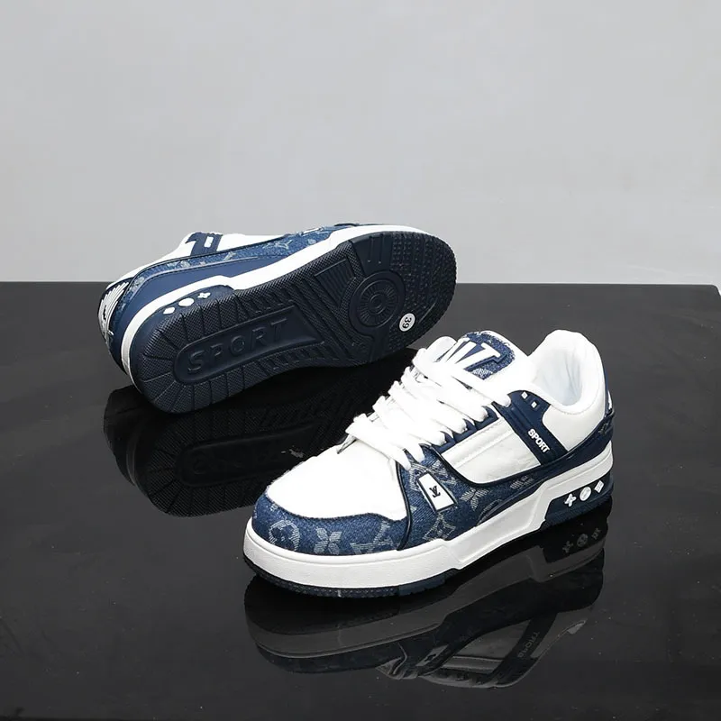 Men's and Women's Leather Panel Sneakers: Breathable, Versatile Casual Shoes with Thick Soles for Height Increase - Trendy Couple Sports Footwear showcase 3