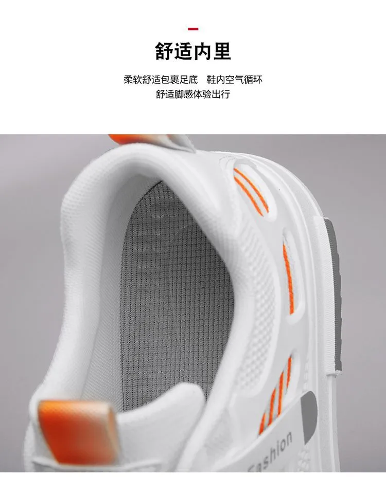 Men's Breathable Mesh Sneakers Summer 2025 - Lightweight Casual Sports Shoes, Trendy All-Match White Board Shoes for Students and Young Adults showcase 13