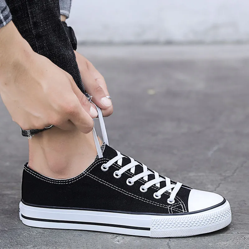 Men's Canvas Sneakers Low Top Casual Shoes - Trendy Harajuku Vintage Style - All-Match Student Sneakers for Spring and Autumn thumbnail 7