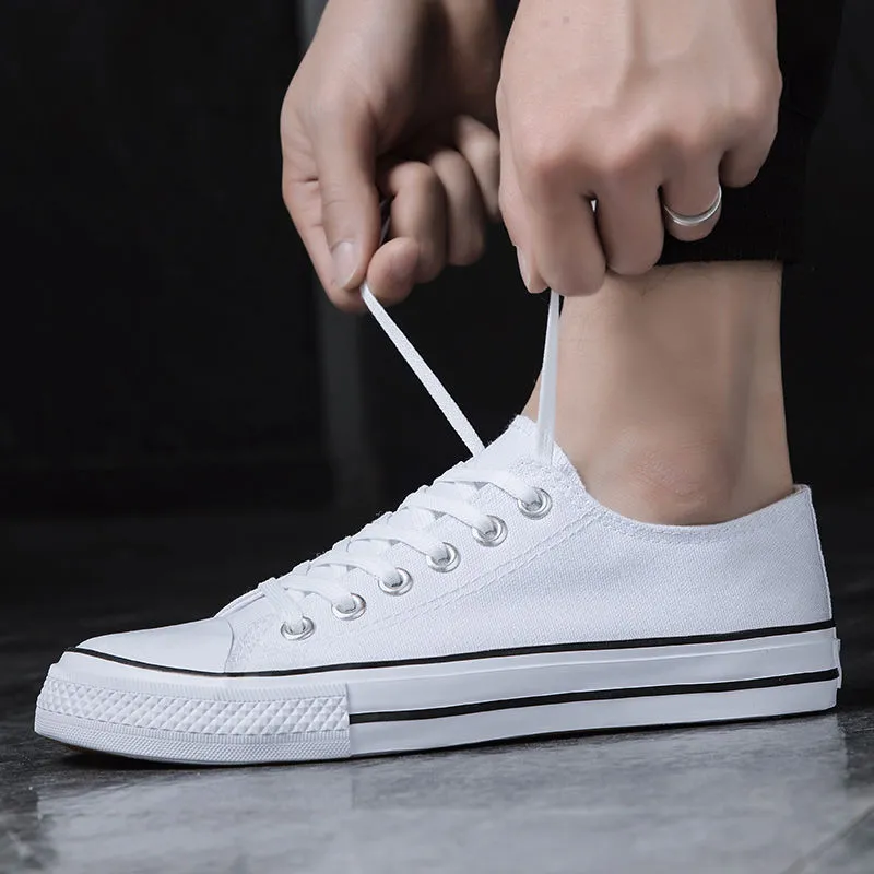 Men's Canvas Sneakers Low Top Casual Shoes - Trendy Harajuku Vintage Style - All-Match Student Sneakers for Spring and Autumn thumbnail 4