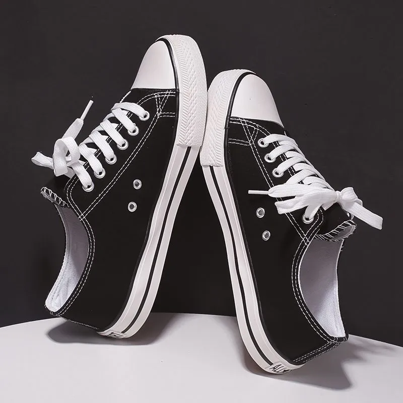 Men's Canvas Sneakers Low Top Casual Shoes - Trendy Harajuku Vintage Style - All-Match Student Sneakers for Spring and Autumn thumbnail 3