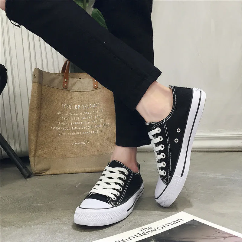 Men's Canvas Sneakers Low Top Casual Shoes - Trendy Harajuku Vintage Style - All-Match Student Sneakers for Spring and Autumn thumbnail 2