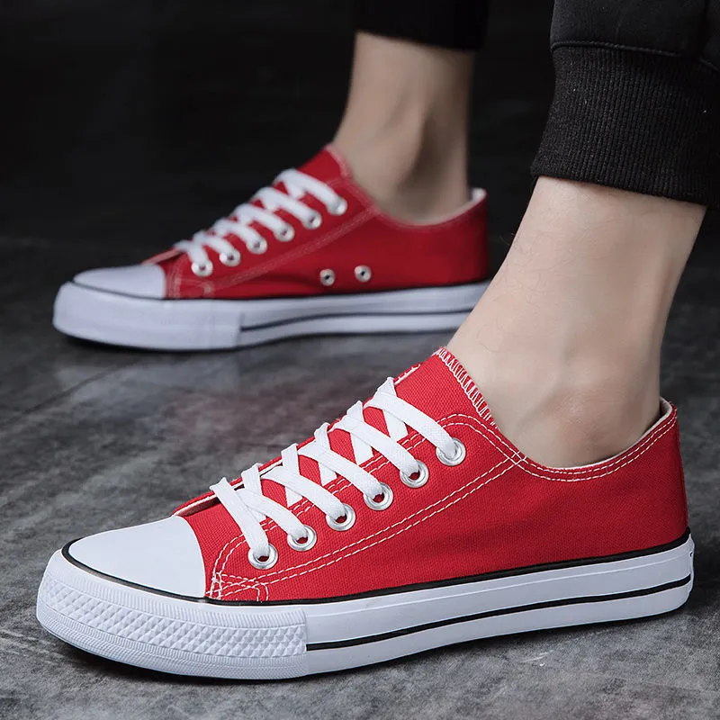 Men's Canvas Sneakers Low Top Casual Shoes - Trendy Harajuku Vintage Style - All-Match Student Sneakers for Spring and Autumn thumbnail 8