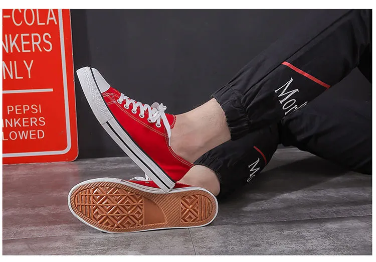 Men's Canvas Sneakers Low Top Casual Shoes - Trendy Harajuku Vintage Style - All-Match Student Sneakers for Spring and Autumn showcase 15