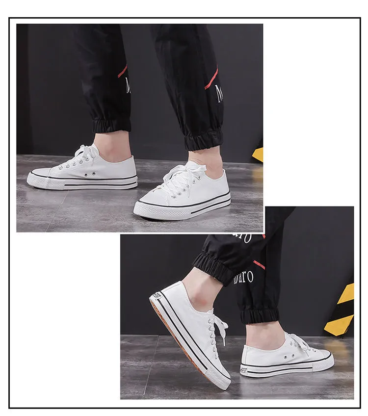 Men's Canvas Sneakers Low Top Casual Shoes - Trendy Harajuku Vintage Style - All-Match Student Sneakers for Spring and Autumn showcase 20