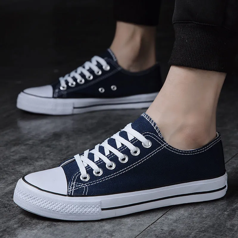 Men's Canvas Sneakers Low Top Casual Shoes - Trendy Harajuku Vintage Style - All-Match Student Sneakers for Spring and Autumn thumbnail 10