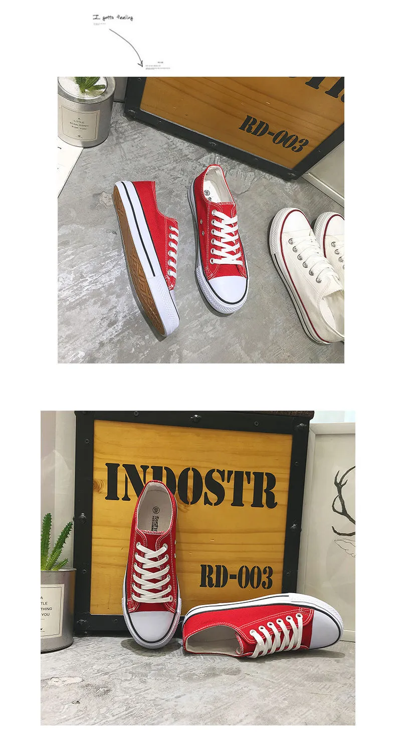 Men's Canvas Sneakers Low Top Casual Shoes - Trendy Harajuku Vintage Style - All-Match Student Sneakers for Spring and Autumn showcase 8