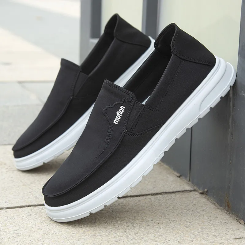 Men's Extra Large Size Canvas Shoes - Slip-on Style, Lightweight & Soft Sole, Casual Board Shoes for Sizes 45-48, Comfortable Dad Car Shoes thumbnail 9
