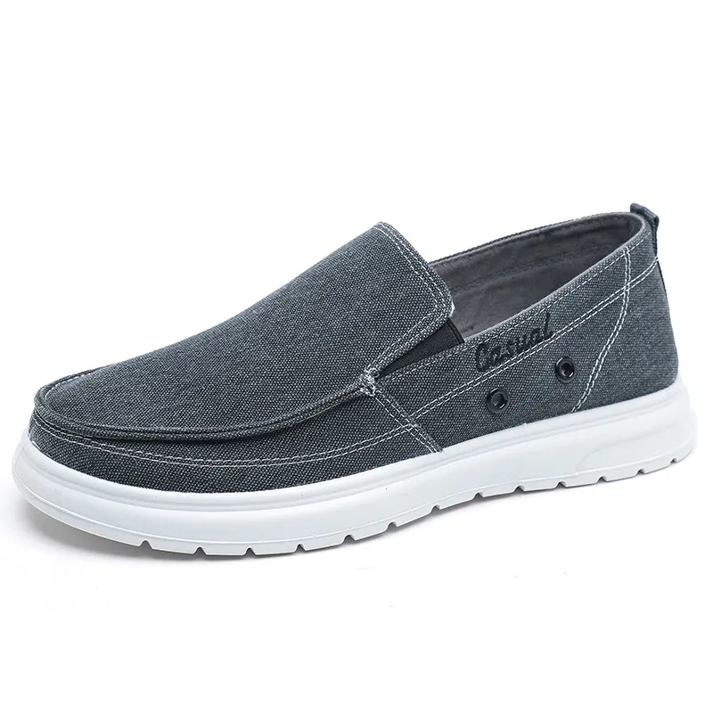 Men's Extra Large Size Canvas Shoes - Slip-on Style, Lightweight & Soft Sole, Casual Board Shoes for Sizes 45-48, Comfortable Dad Car Shoes thumbnail 5
