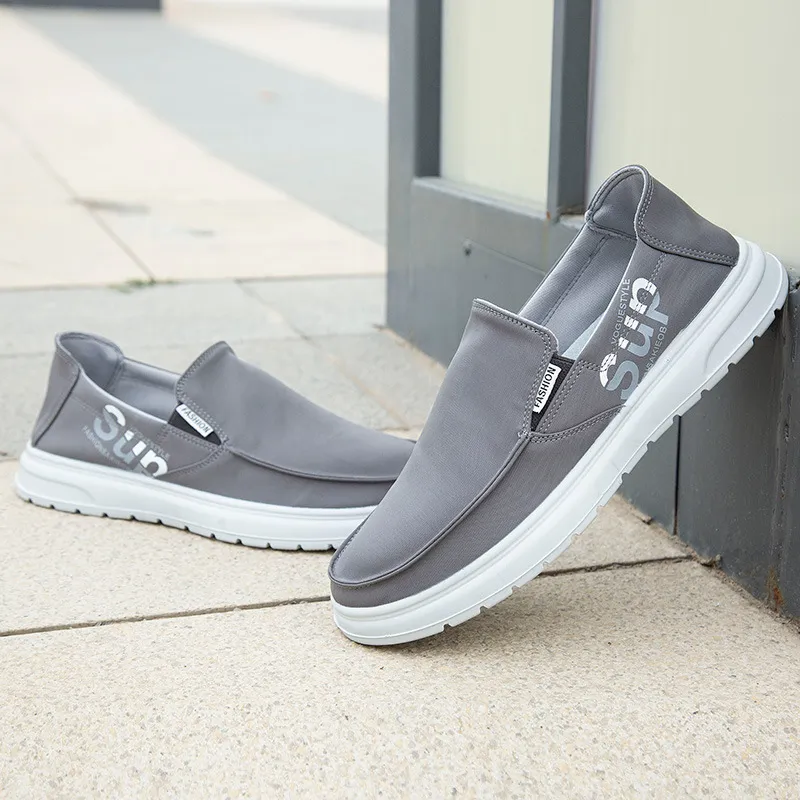 Men's Extra Large Size Canvas Shoes - Slip-on Style, Lightweight & Soft Sole, Casual Board Shoes for Sizes 45-48, Comfortable Dad Car Shoes thumbnail 7