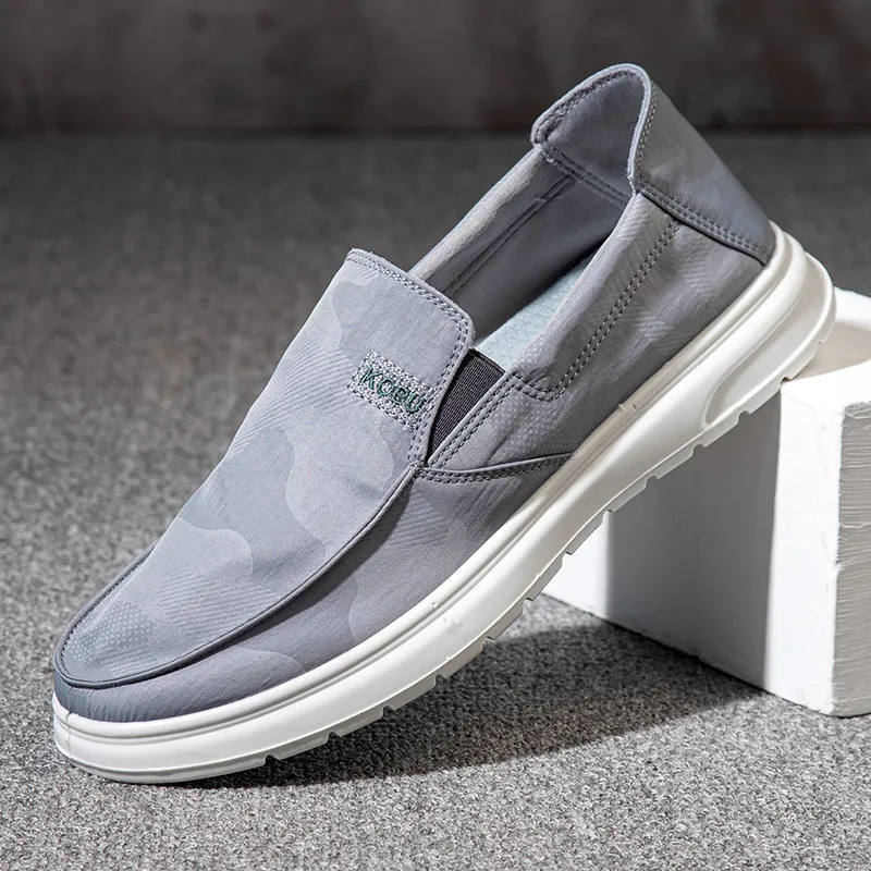 Men's Extra Large Size Canvas Shoes - Slip-on Style, Lightweight & Soft Sole, Casual Board Shoes for Sizes 45-48, Comfortable Dad Car Shoes thumbnail 10