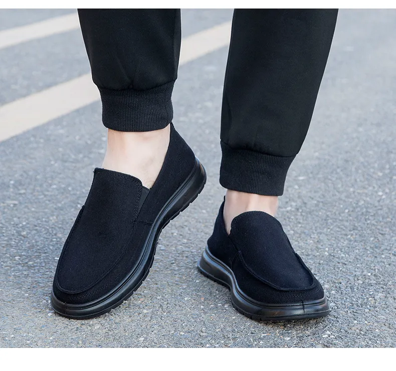 Men's Extra Large Size Canvas Shoes - Slip-on Style, Lightweight & Soft Sole, Casual Board Shoes for Sizes 45-48, Comfortable Dad Car Shoes showcase 20