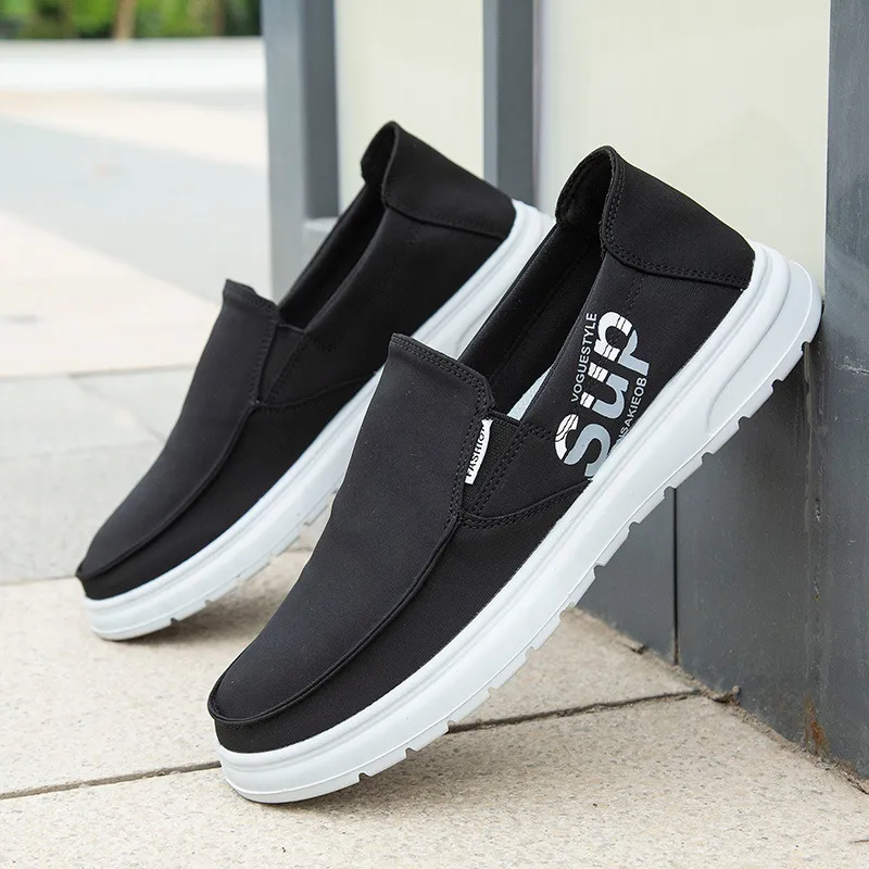 Men's Extra Large Size Canvas Shoes - Slip-on Style, Lightweight & Soft Sole, Casual Board Shoes for Sizes 45-48, Comfortable Dad Car Shoes thumbnail 8