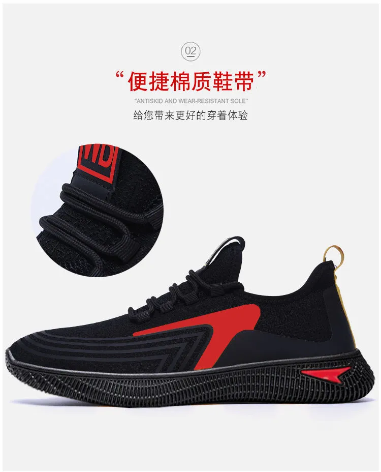 Men's Breathable Running Shoes 2024 Spring Autumn Casual Sports Sneakers Trendy Color-Blocking Design Wholesale Street Vendor Supply Lightweight Athletic Footwear showcase 5