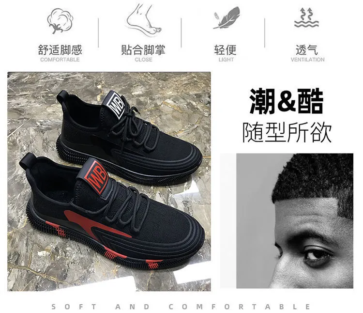Men's Breathable Running Shoes 2024 Spring Autumn Casual Sports Sneakers Trendy Color-Blocking Design Wholesale Street Vendor Supply Lightweight Athletic Footwear showcase 2