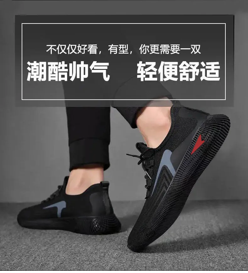 Men's Breathable Running Shoes 2024 Spring Autumn Casual Sports Sneakers Trendy Color-Blocking Design Wholesale Street Vendor Supply Lightweight Athletic Footwear showcase 1