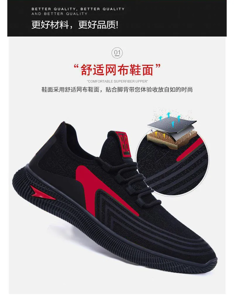 Men's Breathable Running Shoes 2024 Spring Autumn Casual Sports Sneakers Trendy Color-Blocking Design Wholesale Street Vendor Supply Lightweight Athletic Footwear showcase 4