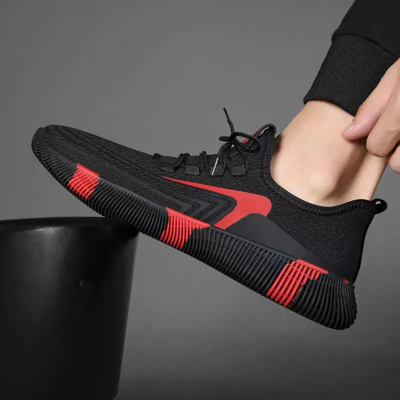 Men's Breathable Running Shoes 2024 Spring Autumn Casual Sports Sneakers Trendy Color-Blocking Design Wholesale Street Vendor Supply Lightweight Athletic Footwear showcase 11