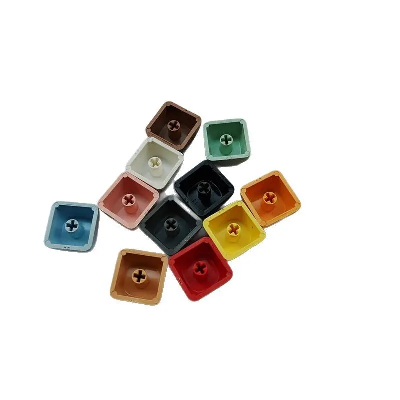 PBT MOA Profile Keycaps Set for Mechanical Keyboard - Rounded Cross Chrysanthemum Design, 1.6mm Thick, Frosted Macron Color, Durable Key Cap Set showcase 3