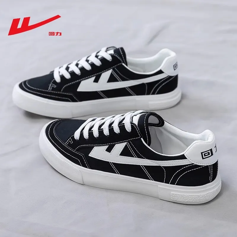 Men's Canvas Sneakers - Spring/Autumn Casual Sports Shoes - Pull-Back Style, White Student Shoes, Breathable Cloth Sneakers for Men thumbnail 6