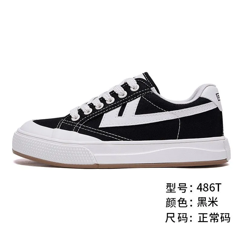 Men's Canvas Sneakers - Spring/Autumn Casual Sports Shoes - Pull-Back Style, White Student Shoes, Breathable Cloth Sneakers for Men thumbnail 10