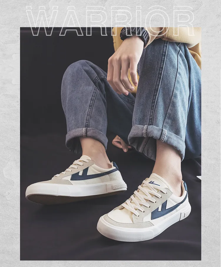 Men's Canvas Sneakers - Spring/Autumn Casual Sports Shoes - Pull-Back Style, White Student Shoes, Breathable Cloth Sneakers for Men showcase 13