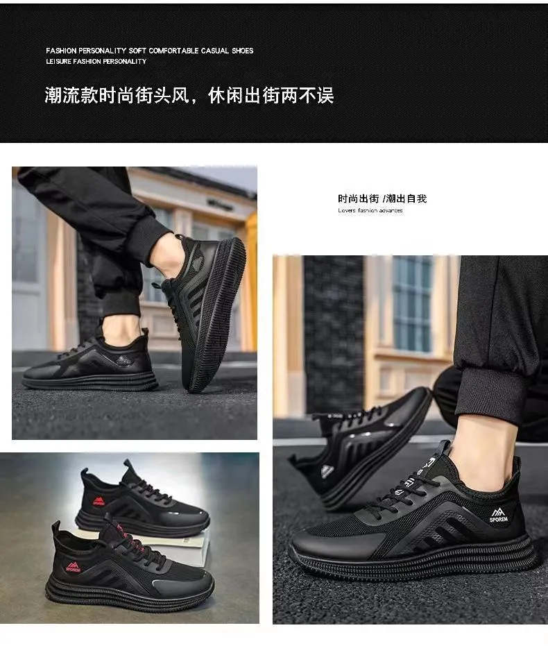 Men's Lightweight Casual Shoes Soft Sole Comfortable Walking Sneakers | Trendy Non-Slip Dirt-Resistant Sports Shoes for Everyday Wear, Travel, and Active Lifestyles showcase 3